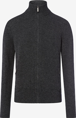 Andrew James Gebreid vest in Grijs: voorkant