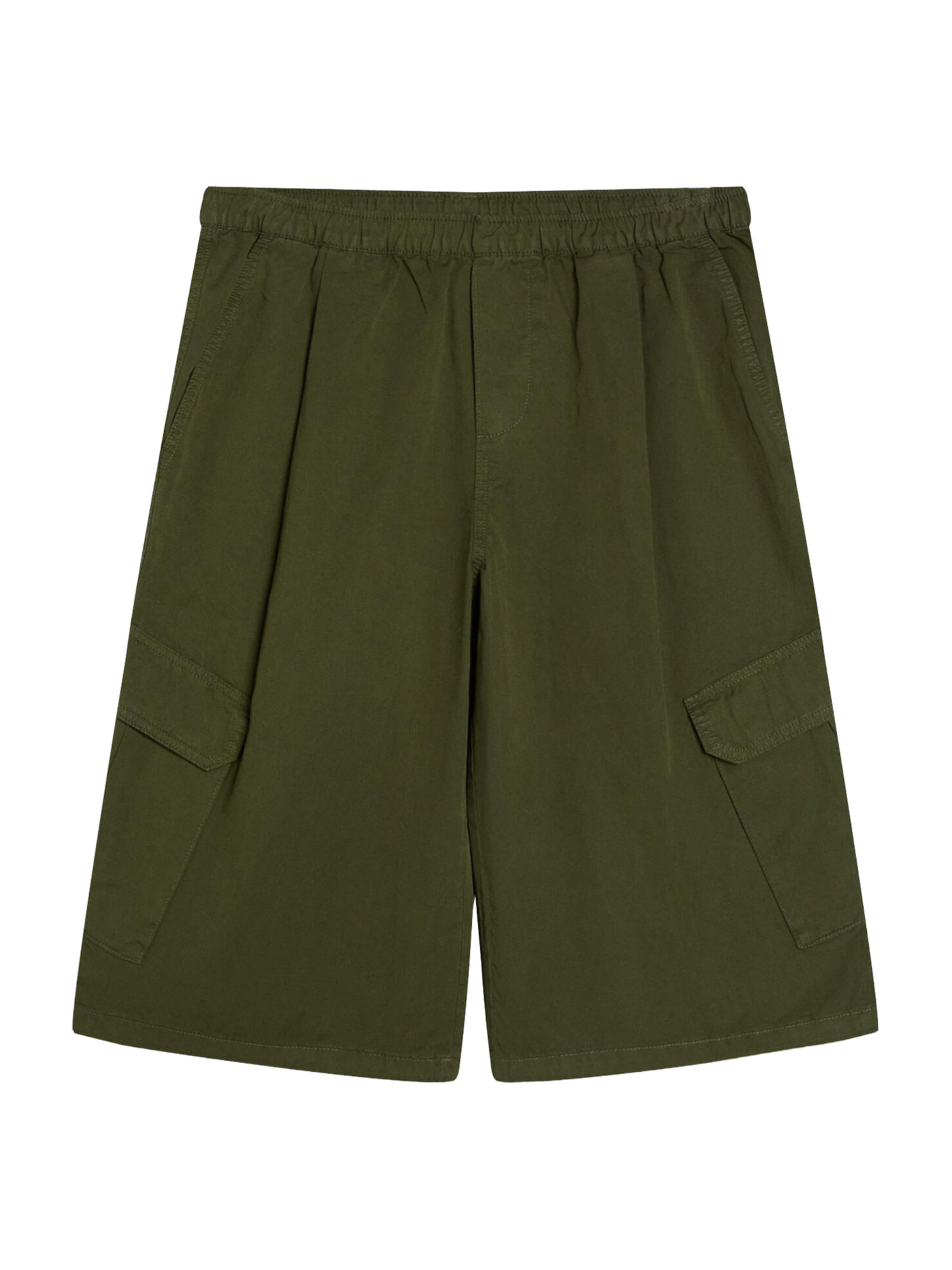 Loosefit Pantaloni cargo di Bershka in verde: frontale