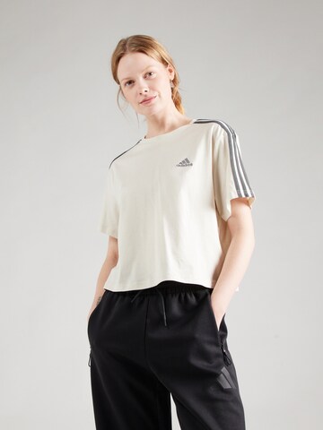 ADIDAS SPORTSWEAR Koszulka funkcyjna 'Essebtials 3- Stripes' w kolorze beżowy: przód