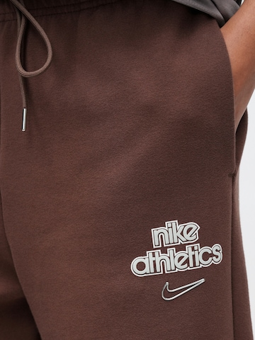 Nike Sportswear Wide Leg Hose 'PHNX FLC' in Braun