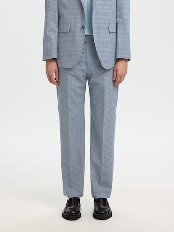 SELECTED Regular Trousers with creases in Blue: front