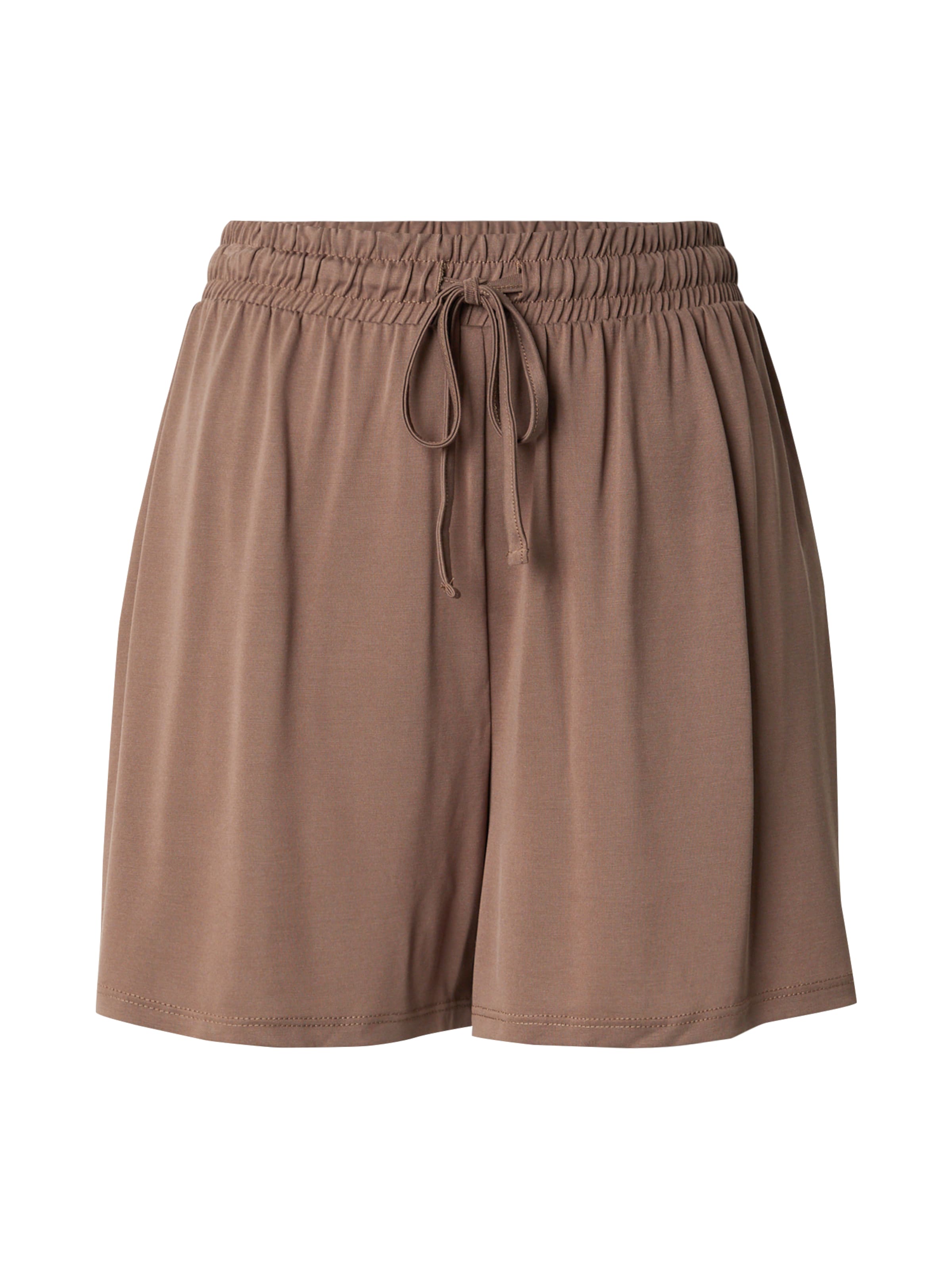PIECES Regular Pants 'PCanora' in Brown: front