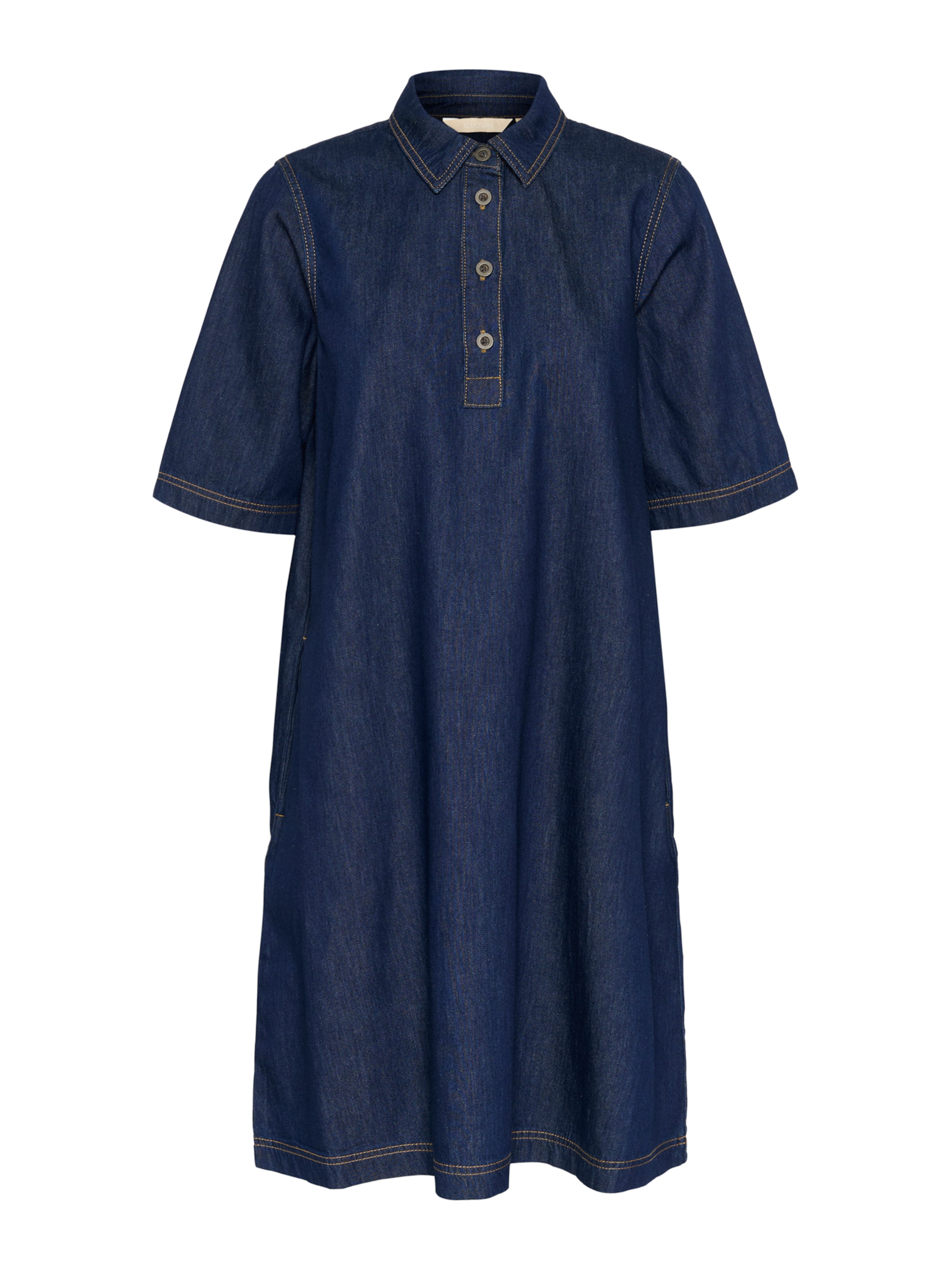 CULTURE Рокля тип риза 'Winnie Arpa' в синьо: отпред