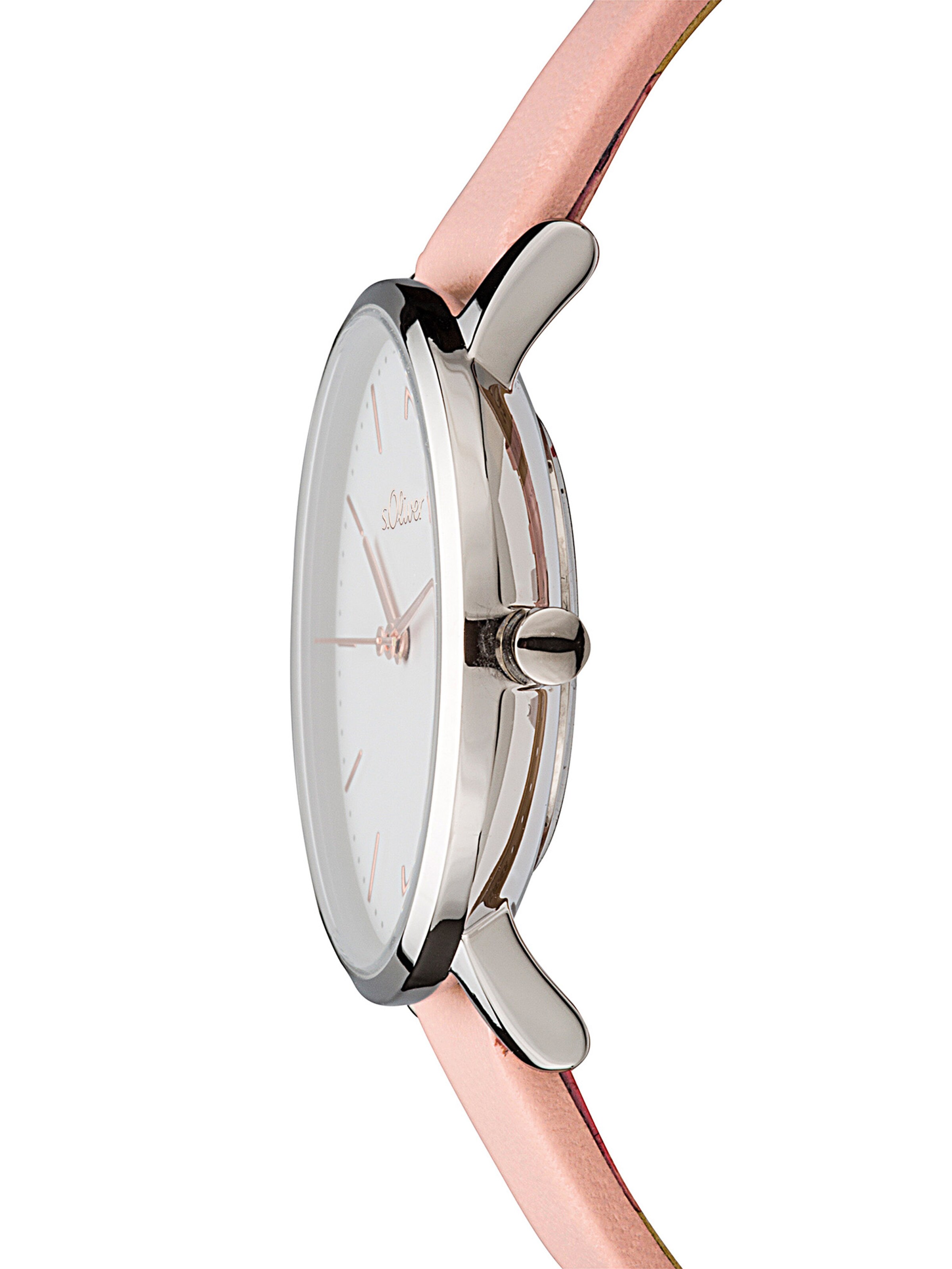 s.Oliver Analog Watch 'Modern Basics' in Pink