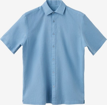 MANGO MAN Button Up Shirt 'Ants-H' in Blue: front