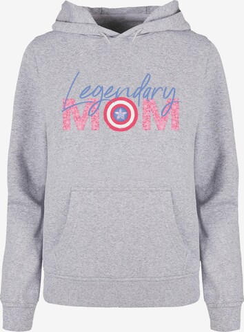 ABSOLUTE CULT Sweatshirt 'Mother's Day - Avengers Capitan America Mom' in Grijs: voorkant