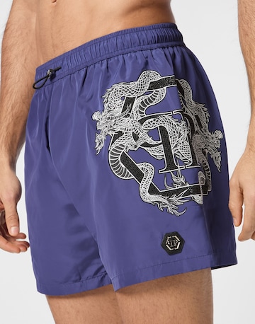 Philipp Plein Swimming shorts 'Dragon' in Blue