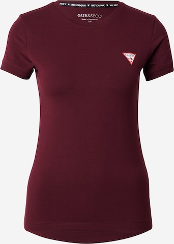 T-shirt GUESS en rouge : devant