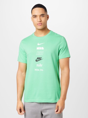 Nike Sportswear Majica | zelena barva: sprednja stran