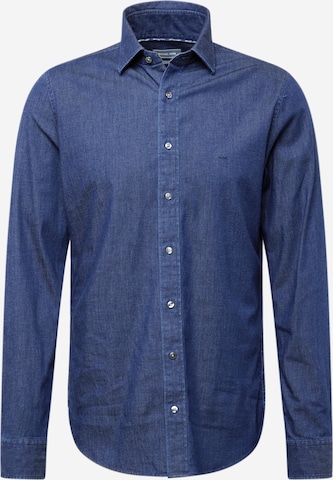 Michael Kors - Ajuste estrecho Camisa 'REAL' en azul: frente