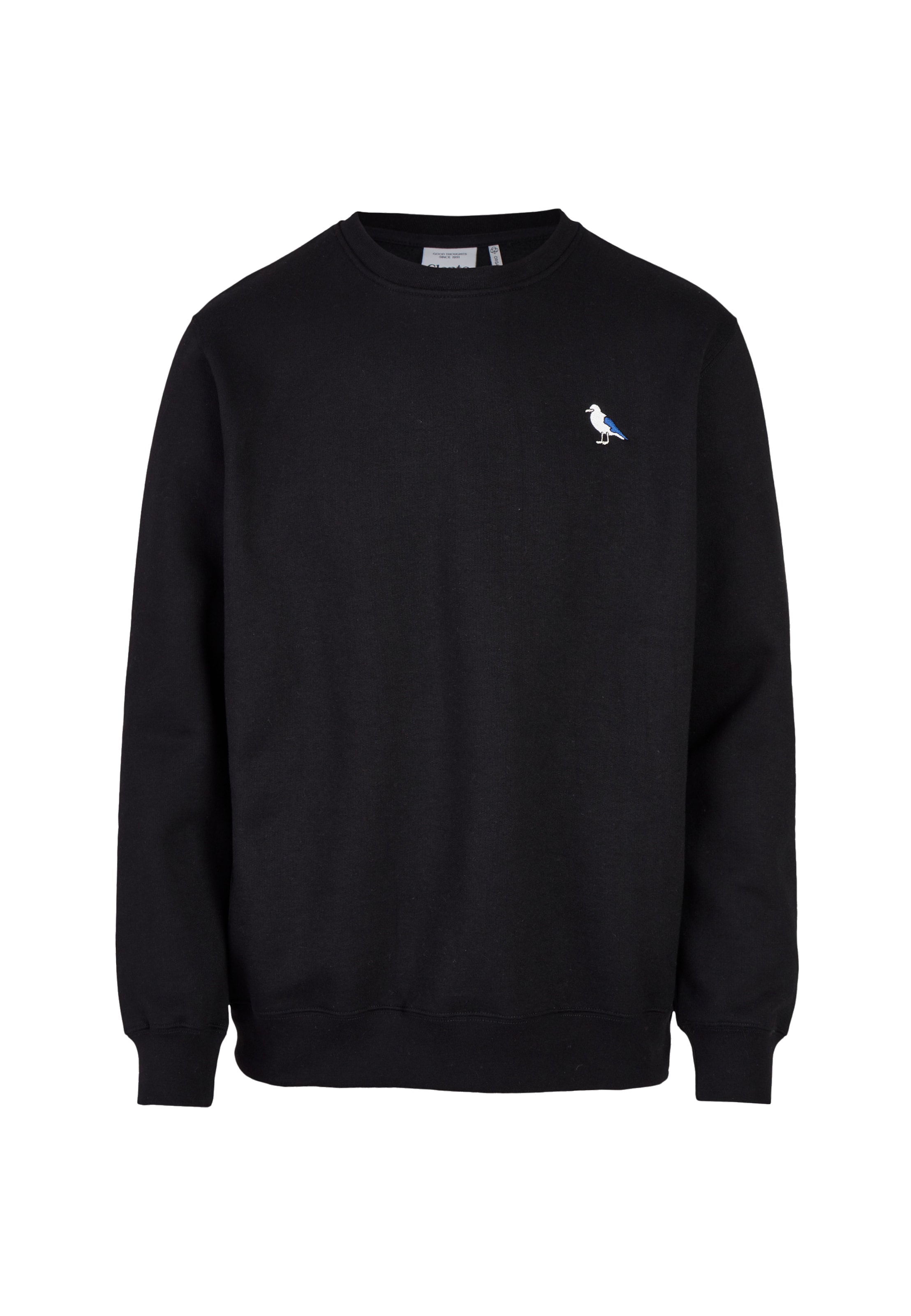 Cleptomanicx Sweatshirt 'Embro Gull' in Black: front