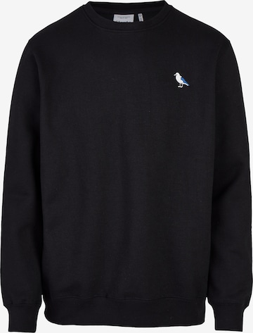 Cleptomanicx Sweatshirt 'Embro Gull' in Black: front