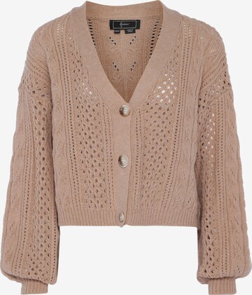 Cardigan faina en beige : devant