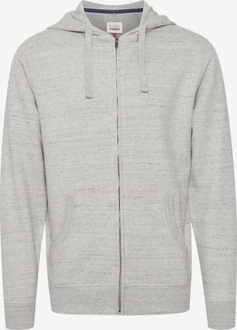 BLEND Zip-Up Hoodie 'VELNO' in Grey: front