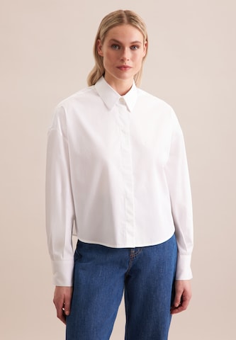 SEIDENSTICKER Bluse 'Schwarze Rose' in Weiß: Vorderseite