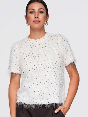 Ombre Blouse in Beige