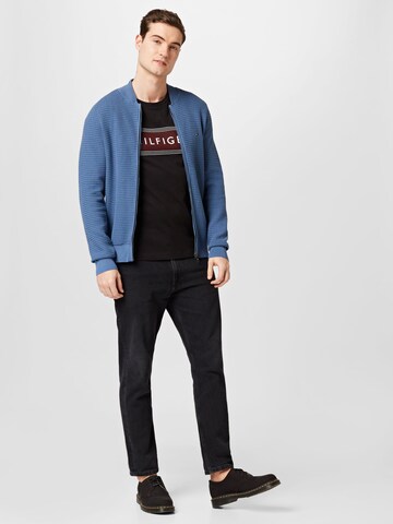 TOMMY HILFIGER Strickjacke in Blau