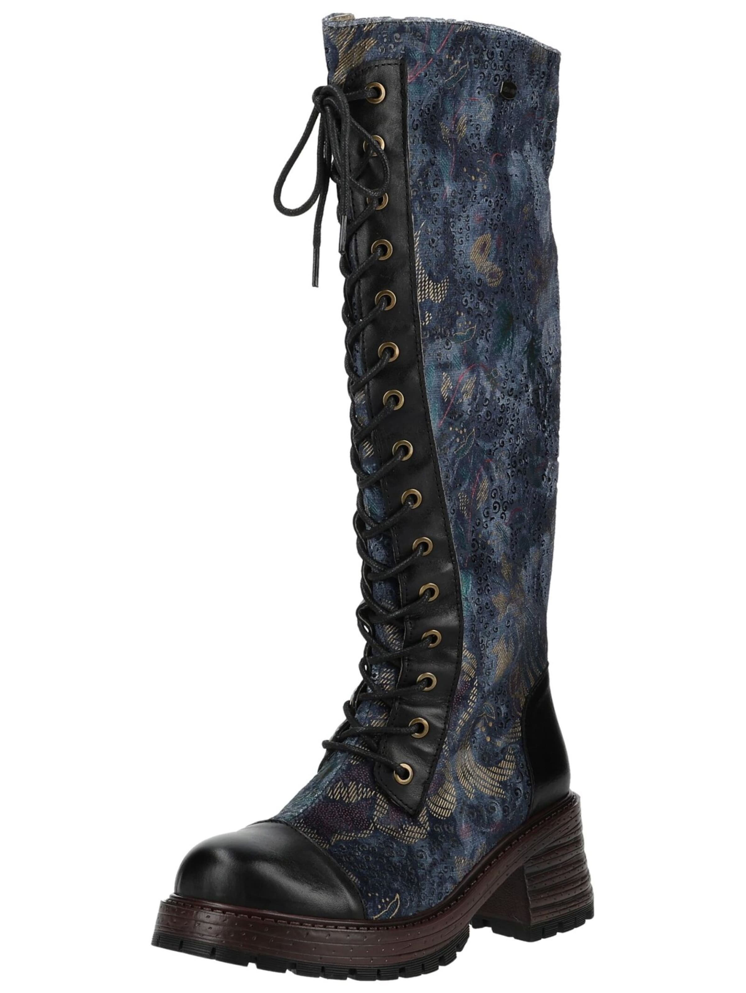 Laura Vita Lace-up boot in Blue: front