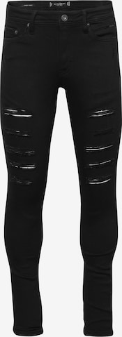 KOROSHI Slimfit Jeans i sort: forside