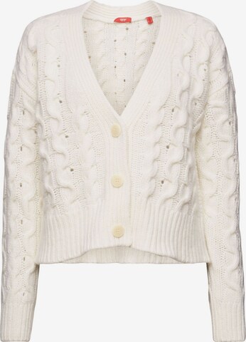 ESPRIT Knit Cardigan in Beige: front