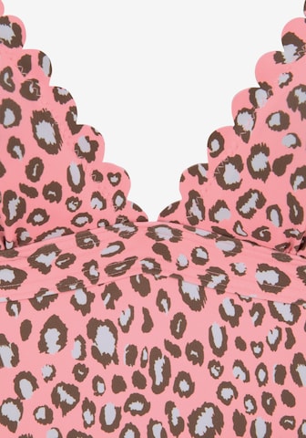 LASCANA Trikotni nedrčki Enodelne kopalke | roza barva