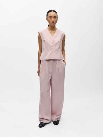 OBJECT Široký strih Plisované nohavice 'OBJMOLLY' - Fialová