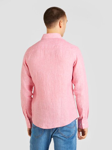 Bruun & Stengade Slim Fit Hemd 'Perth' in Pink