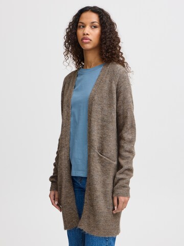 Cardigan 'Kamara' ICHI en gris : devant