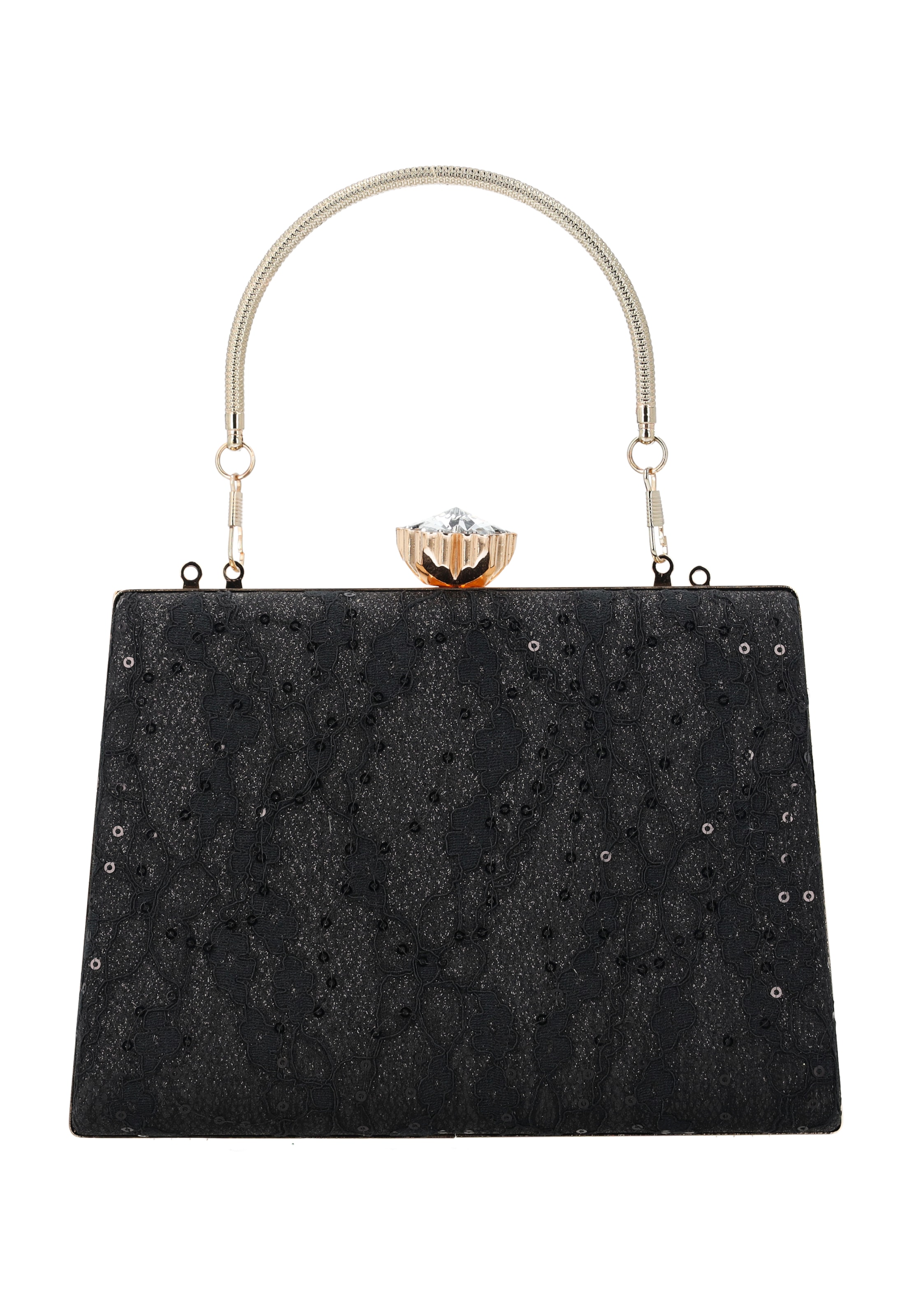 faina Clutch in Schwarz: Vorderseite