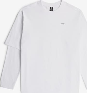 G-STAR T-Shirt - 'Double Sleeve Loose' in Weiß: Vorderseite
