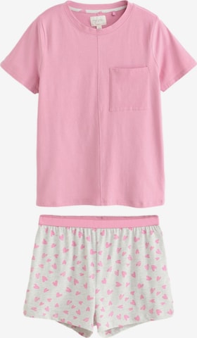 rožinė Next Pižama su šortais: priekis