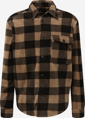 Only & Sons Regular fit Button Up Shirt 'TYN' in Brown: front