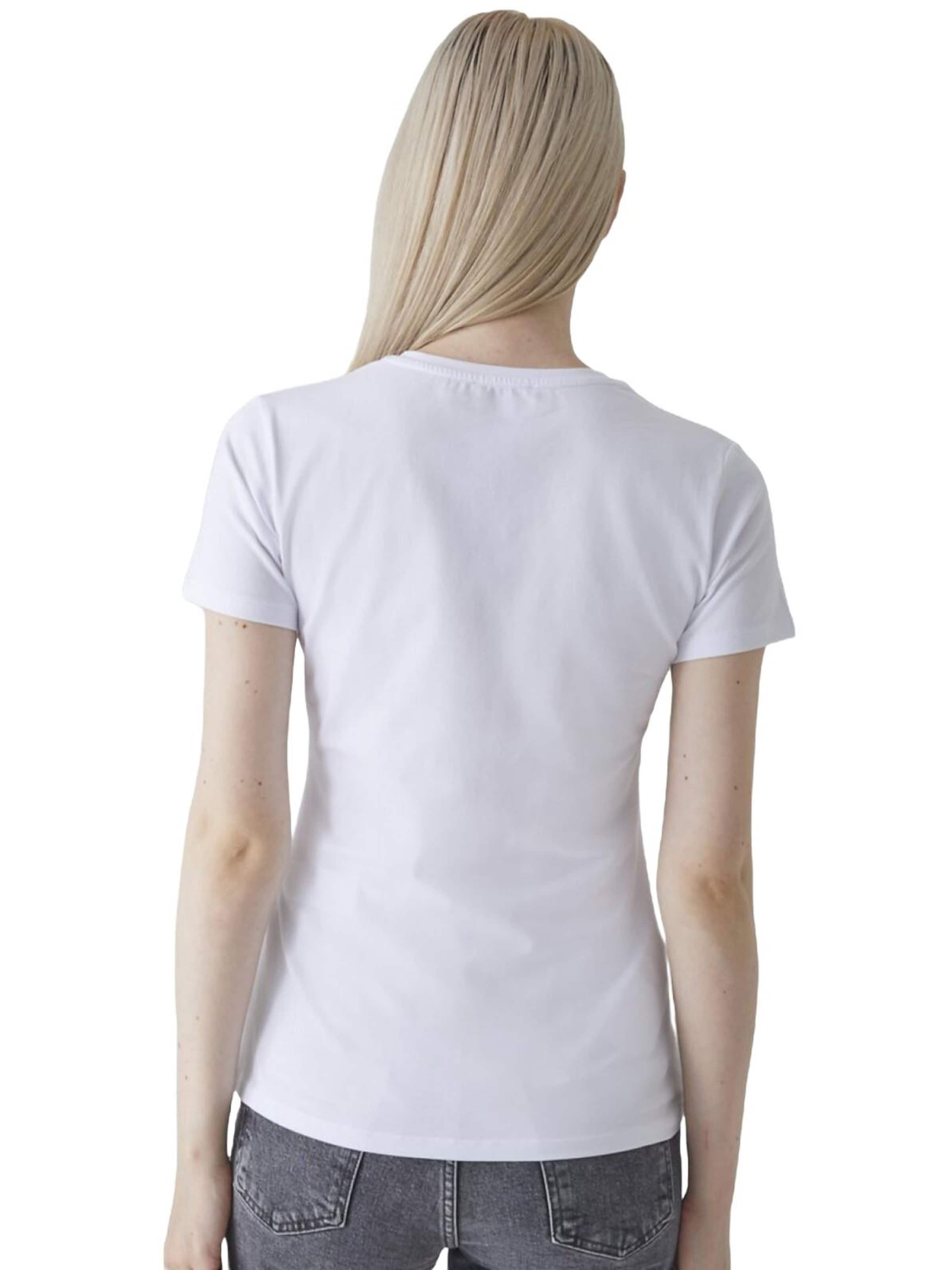 T-shirt 'LTB Jeans Damen Stretch-T-Shirt mit Rundhalsausschnitt' LTB Jeans en blanc