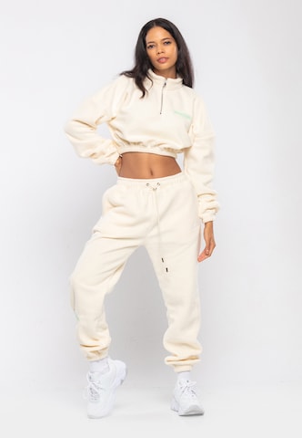 Tom Barron Tracksuit in Beige: front