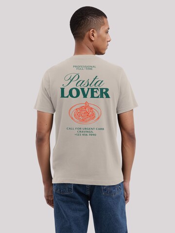 T-Shirt 'Pasta Lover' F4NT4STIC en beige