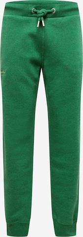 Superdry Zúžený Kalhoty – zelená: přední strana