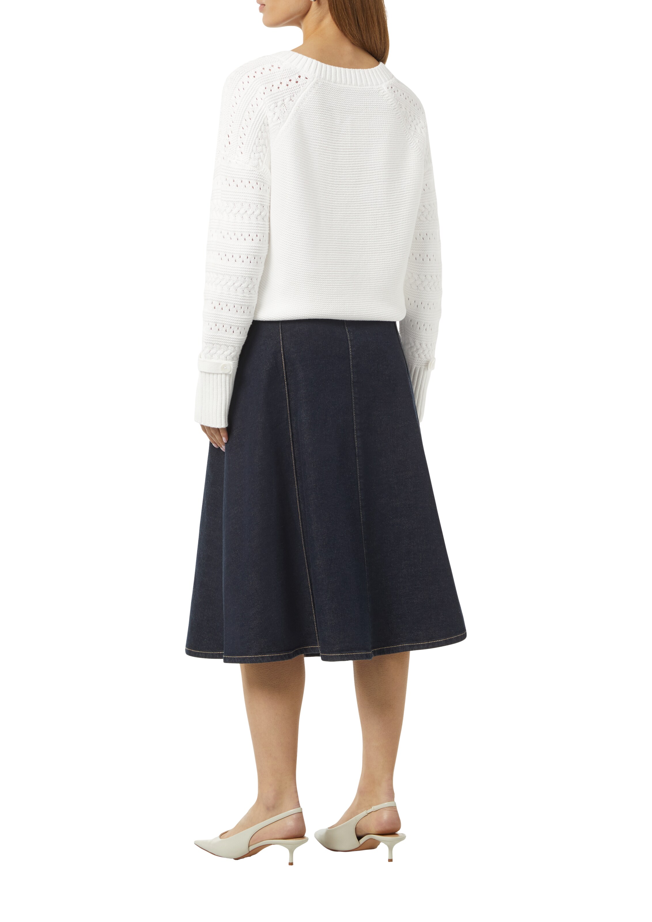 COMMA Sweter w kolorze biały: tył