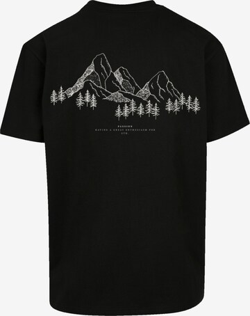 T-Shirt 'Mountain Berge' F4NT4STIC en noir : devant
