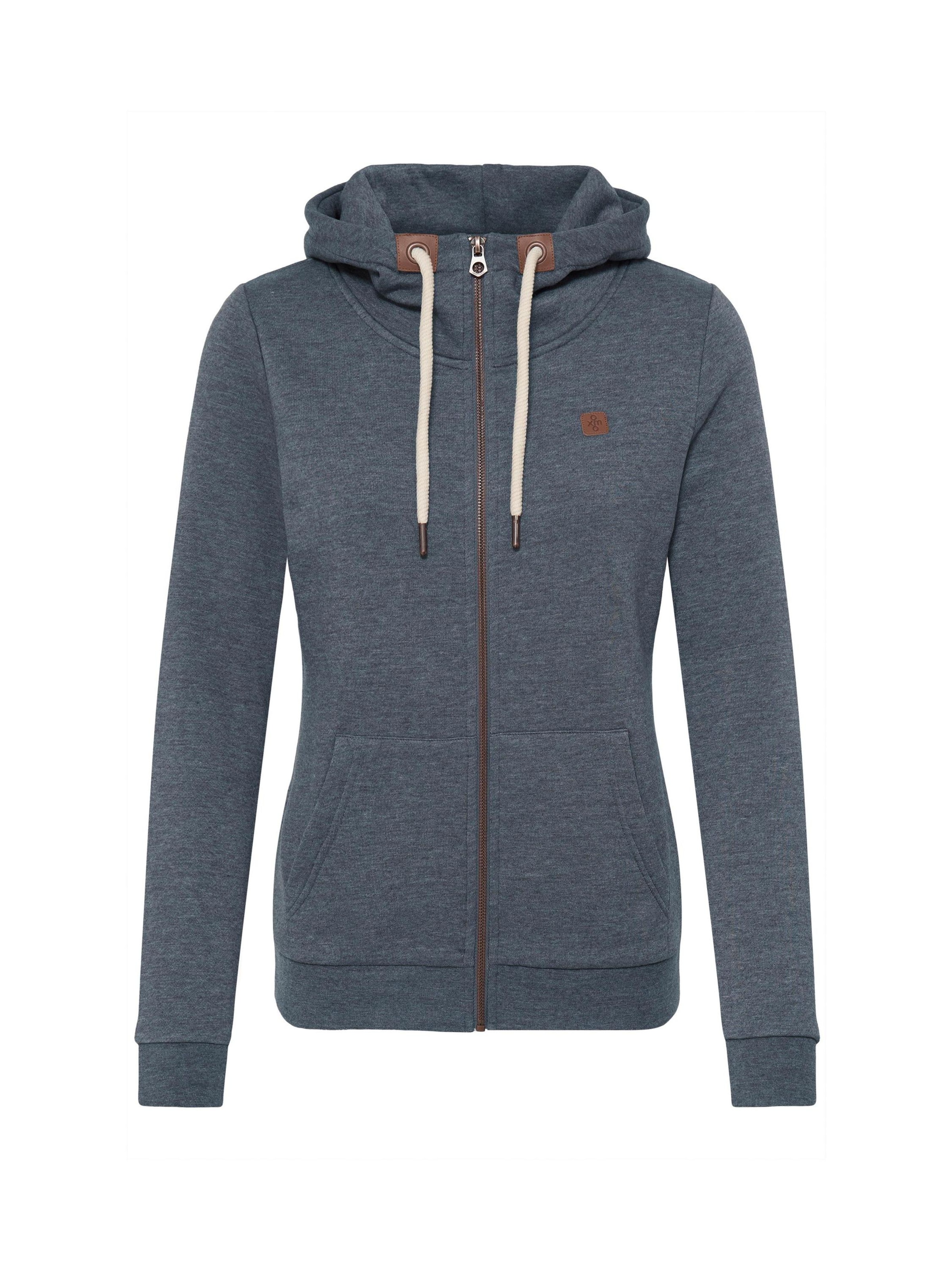 Oxmo Sweatvest ' OXVicky ' in Blauw: voorkant