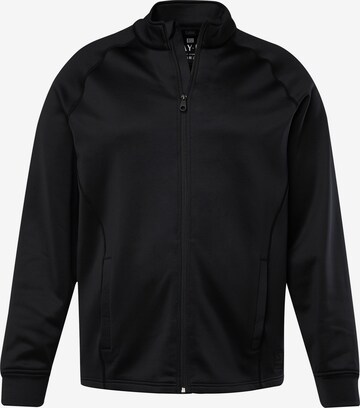 JAY-PI Zip-Up Hoodie in Black: front