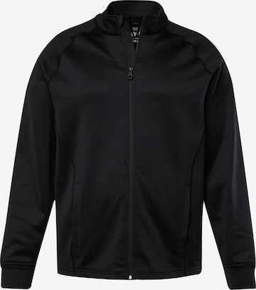 JAY-PI Zip-Up Hoodie in Black: front