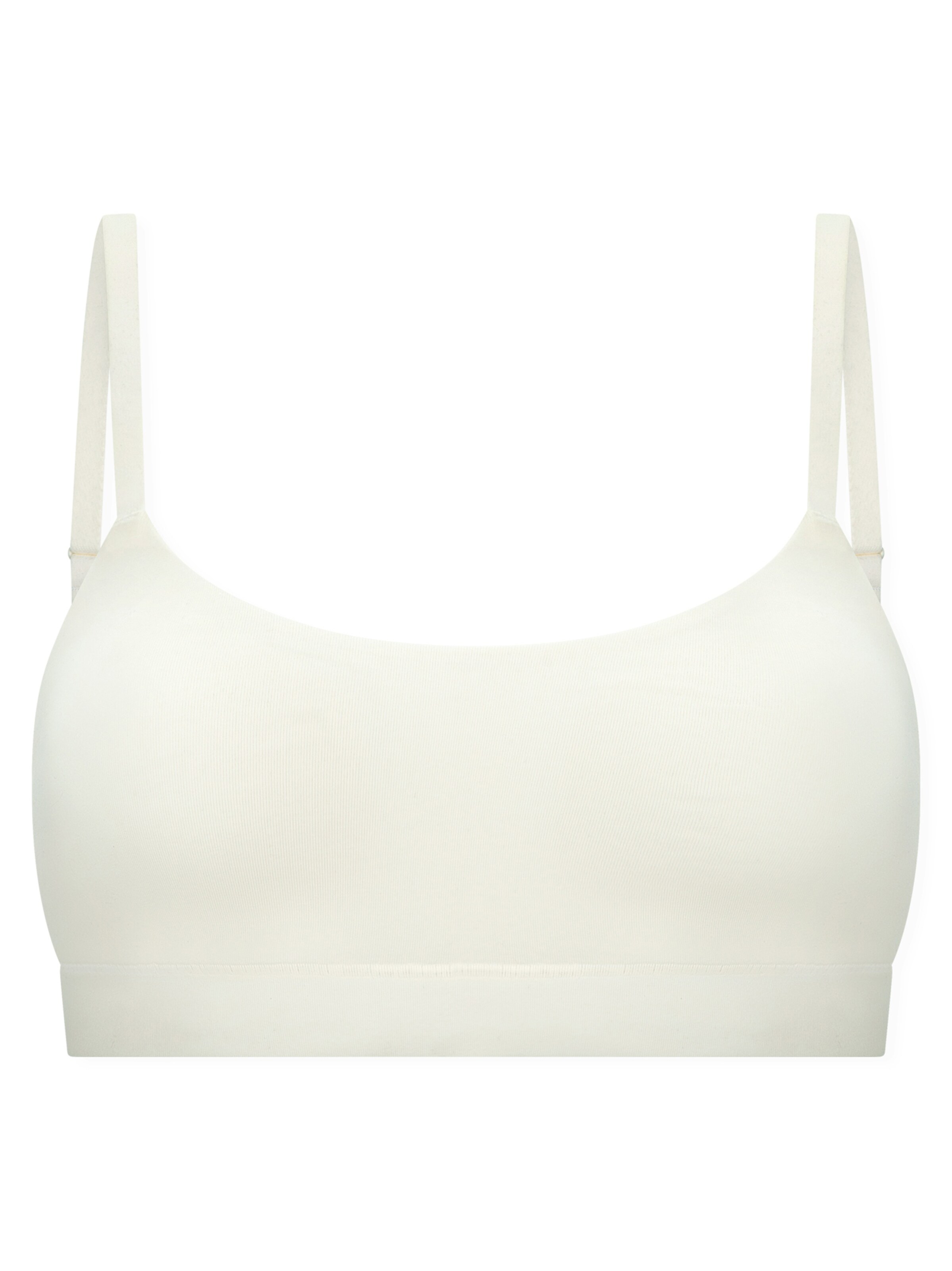 SCHIESSER Bustier BH Bustier 'Unique Cotton' in Weiß: Vorderseite