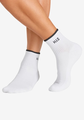 H.I.S Athletic Socks in White: front
