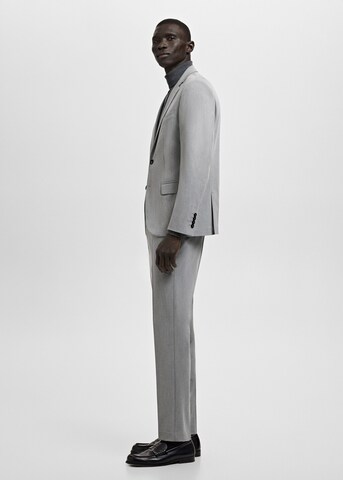 MANGO MAN Slim fit Pleated Pants 'Paris' in Grey