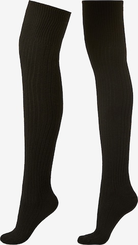 CALZEDONIA Overknee Strümpfe in Schwarz: Vorderseite