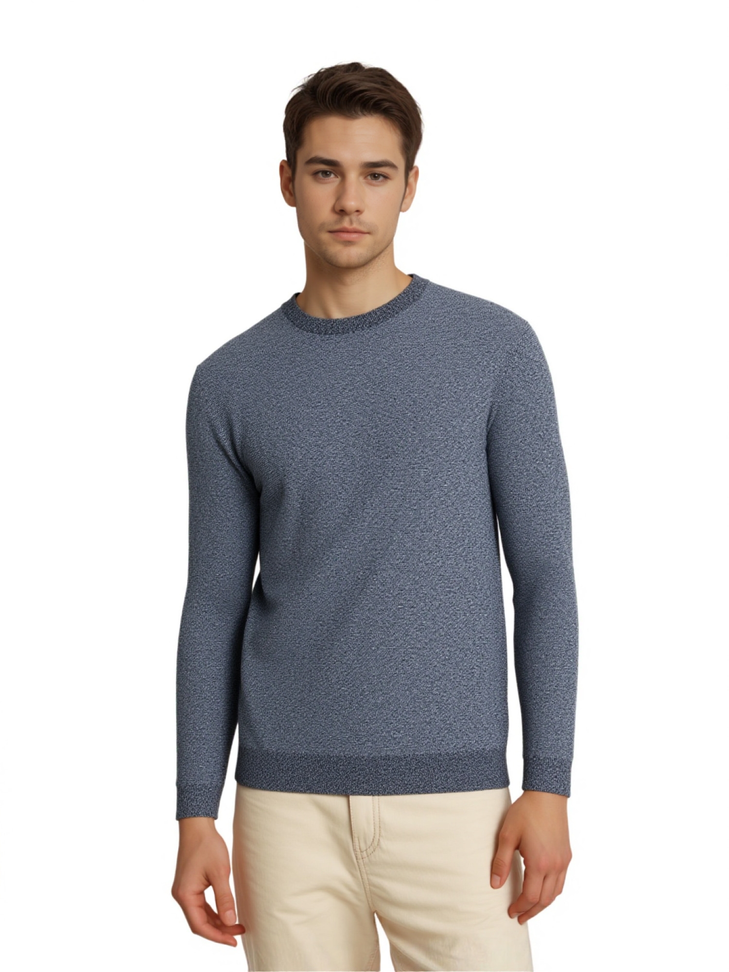 TOM TAILOR Maglione Uomo A Maniche Lunghe - Collezione Casual, Vestibilità Comfort, Cotone Sostenibile, Taglie S-3XL