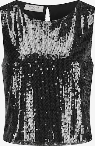 Nicowa Top 'TOSKALO' in Zwart: voorkant