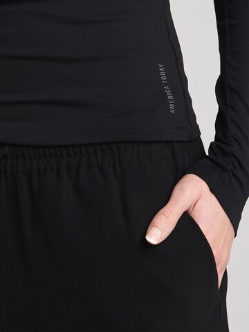 America Today Wide Leg Hose in Schwarz