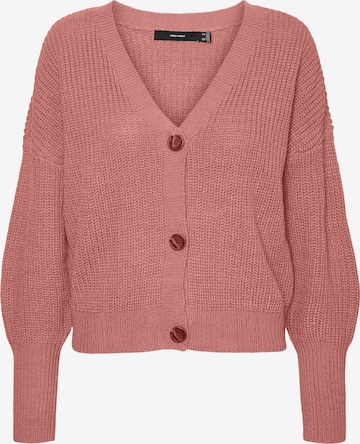 VERO MODA Knit Cardigan 'LEA' in Pink: front