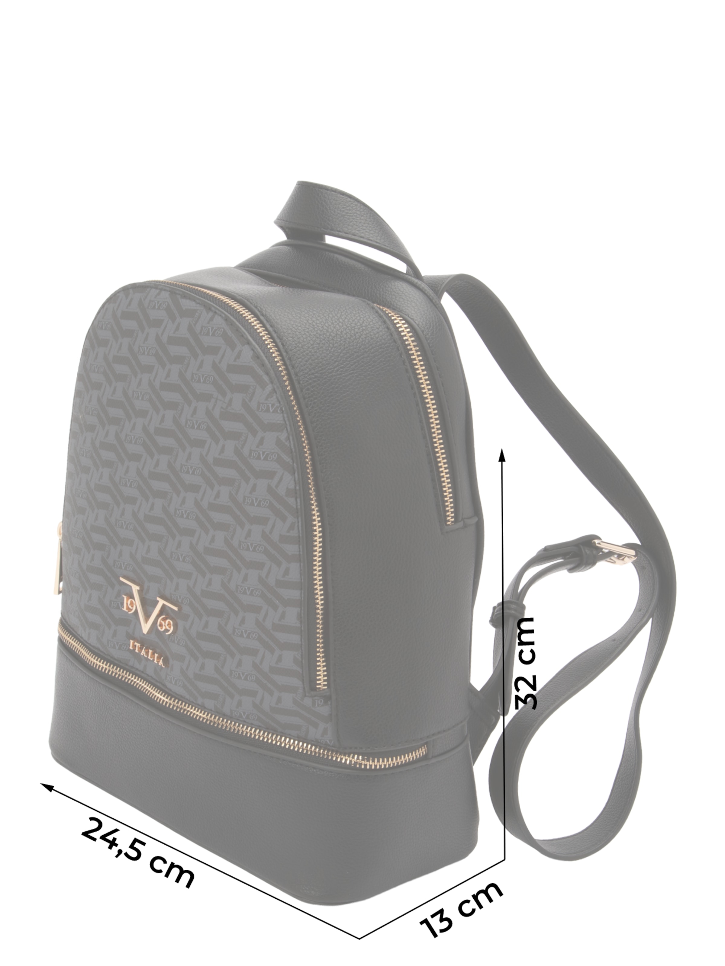 19V69 ITALIA Backpack 'Robi AOP' in Grey